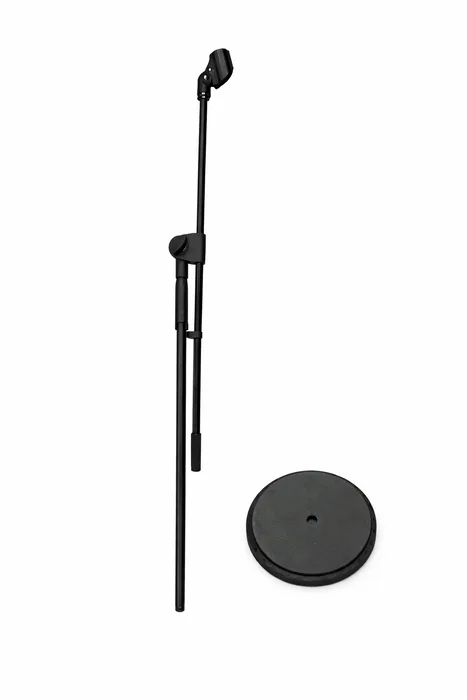 סטנד מיקרופון טלסקופי מסיבי בסיס עגול