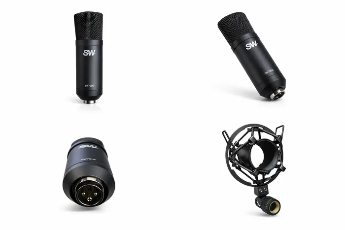 מיקרופון קונדנסר מקצועי SW-7000 להקלטות אולפן ופודקאסט