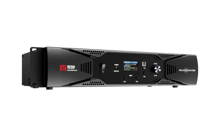מגבר כוח מקצועי UTA902DSP עם DSP מובנה ממותג:AUDIO CENTER
