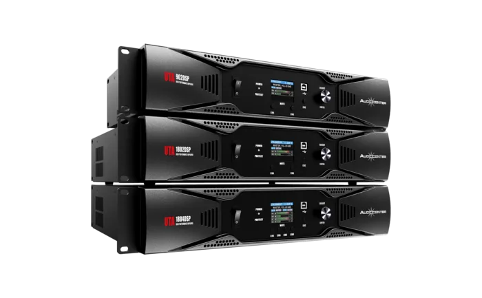מגבר כוח מקצועי UTA902DSP עם DSP מובנה ממותג:AUDIO CENTER