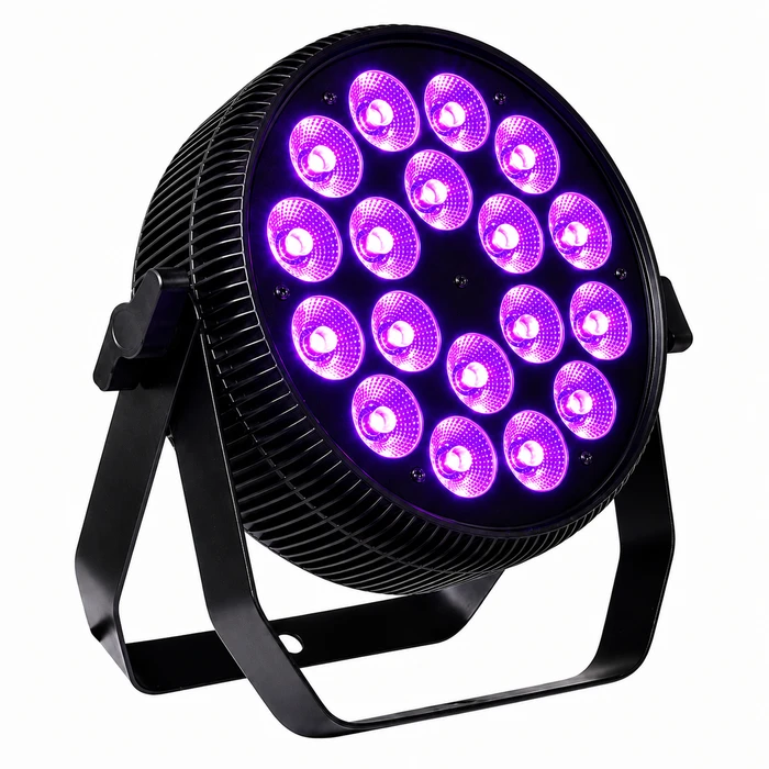 SLIM PAR18*15W 6IN1 RGBWAU פנס שטיפה-ממתכת