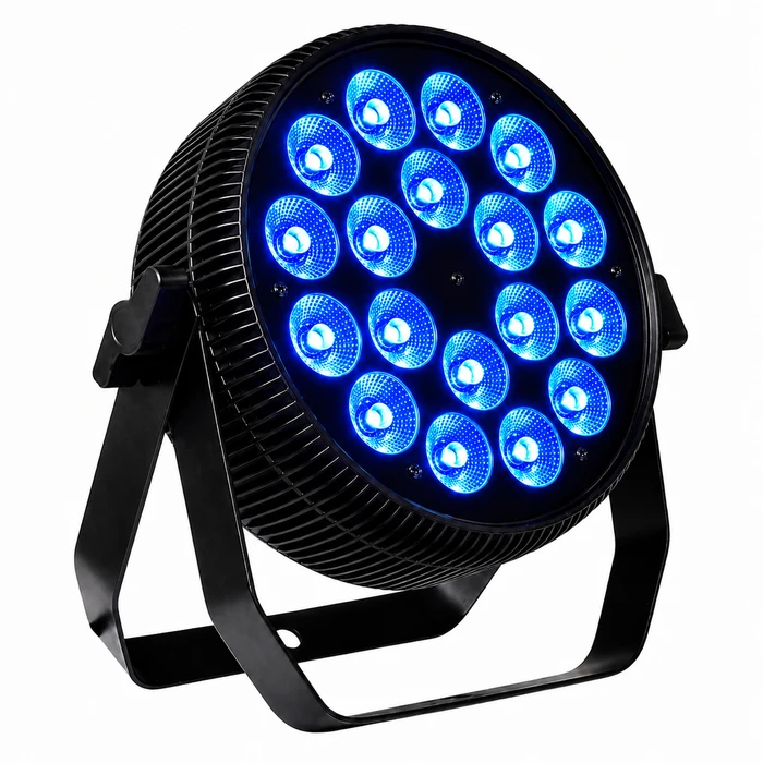 SLIM PAR18*15W 6IN1 RGBWAU פנס שטיפה-ממתכת