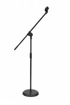 סטנד מיקרופון טלסקופי מסיבי בסיס עגול