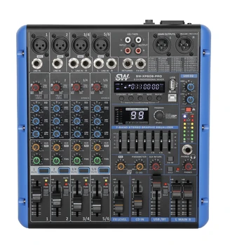 מיקסר 6 ערוצים ממותג:SW מדגם:XP608-PRO
