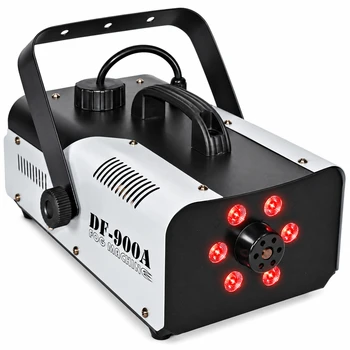 מכונת עשן מקצועית 900W עם 6 נורות 3W LED